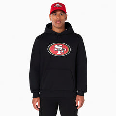 San Francisco 49ers Logo Hoodie New Era NFL Sweatshirt Black - Taass on sale