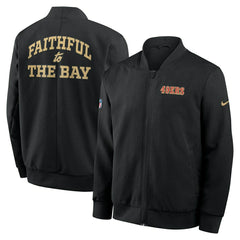 San Francisco 49ers 2025 Rivalries Sideline Bomber Jacke Black - Taass for sale