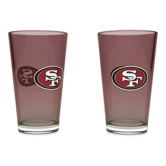 San Francisco 49ers Team Color NFL Pint Glass Set (2-Piece) - Taass Online