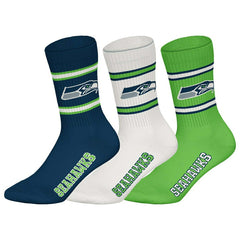 Seattle Seahawks Team Set NFL Crew Socks (3-Pack) - Taass discount