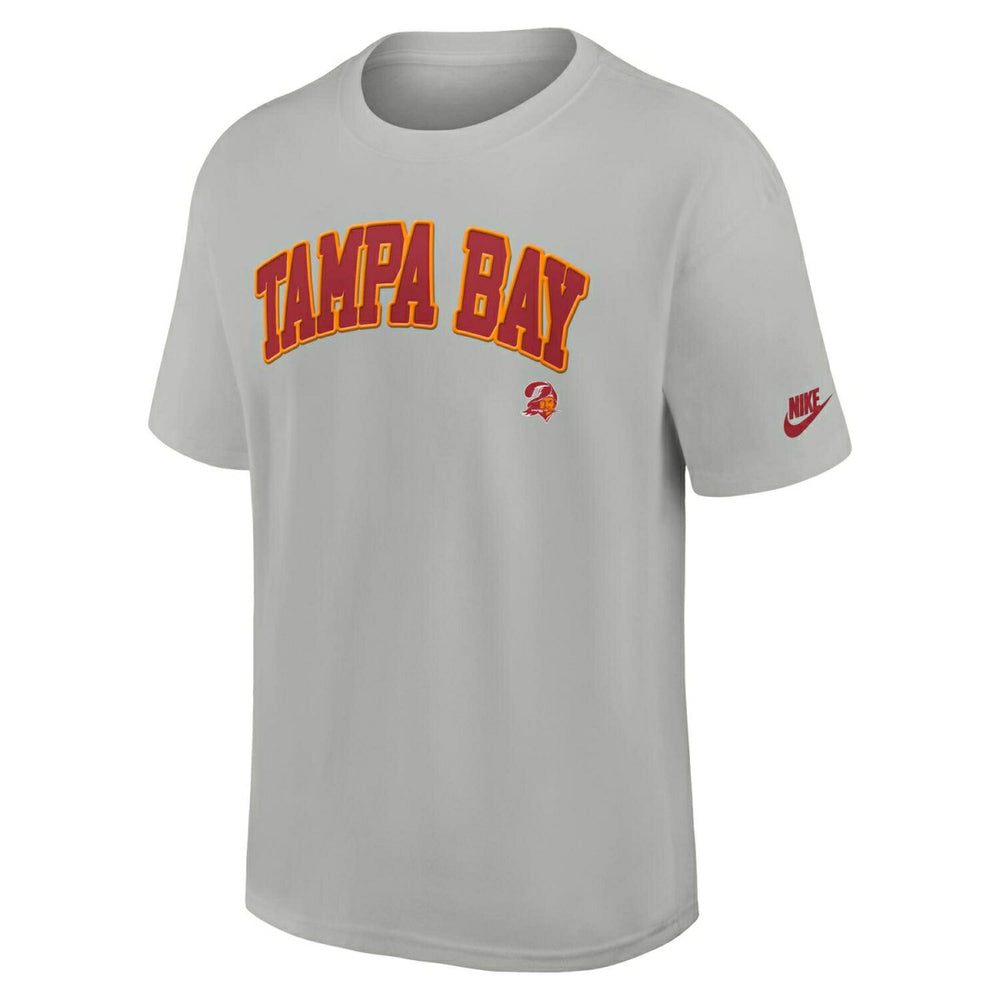 Tampa Bay Buccaneers Wordmark Nike Max 90 NFL T-Shirt Gray - Taass sale
