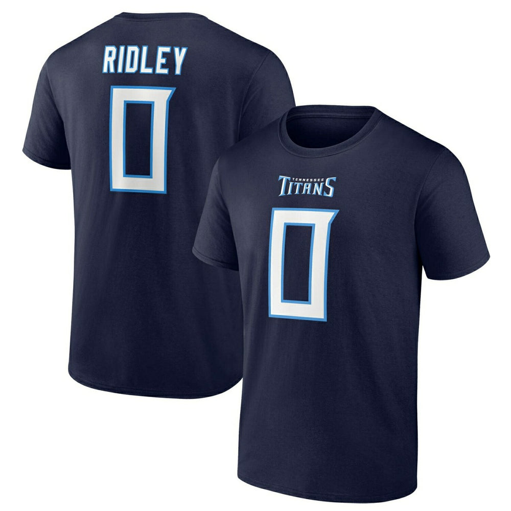 Calvin Ridley #0 Tennessee Titans Player NFL T-Shirt Navy - Taass discount