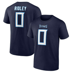 Calvin Ridley #0 Tennessee Titans Player NFL T-Shirt Navy - Taass discount
