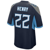 Derrick Henry #22 Tennessee Titans Nike Game NFL Football Jersey Navy - Taass sale