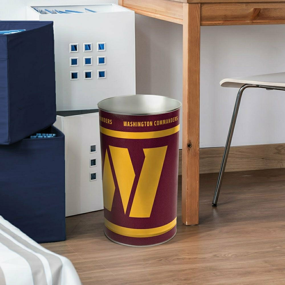 Washington Commanders WinCraft Metal NFL Wastebasket - Taass for sale