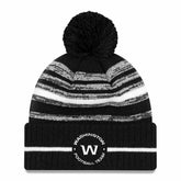 Washington Football Team Black & White 2021 NFL Sideline New Era Sport Knit Hat - Taass on sale