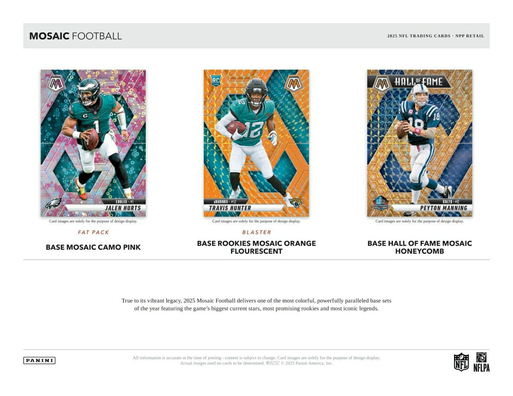 2025 Panini Mosaic Football NFL Fat-Pack Box - Taass for sale