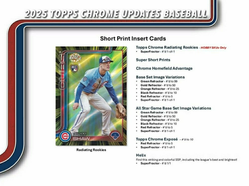 2025 Topps Chrome Update Baseball MLB Blaster Box - Taass on sale