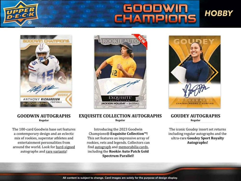 2023 Upper Deck Goodwin Champions Hobby Box - Taass sale