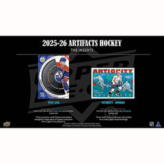 2025/26 Upper Deck Artifacts Hockey NHL Hobby Box - Taass on sale