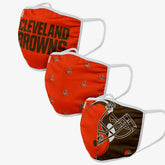 Cleveland Browns Face Covering NFL Face Mask (3-Pack) - Taass discount