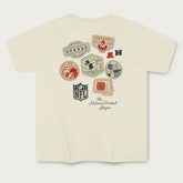 NFL Print L&L Core '89 Band T-Shirt Cream - Taass sale