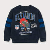 Benjamin als Footballer L&L '96 Crew Box NFL Sweater Navy (KIDS) - Taass for sale