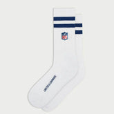 NFL Shield L&L '90 Classics NFL Crew Socks White - Taass Online