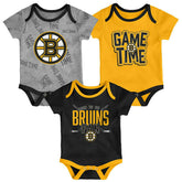 Boston Bruins Game Time NHL Baby Bodysuit Set (3-Piece) - Taass sale
