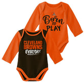 Cleveland Browns Born to Play NFL Baby Bodysuit Set (2-Piece) - Taass outlet