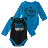 Carolina Panthers Born to Play NFL Baby Bodysuit Set (2-Piece) - Taass discount