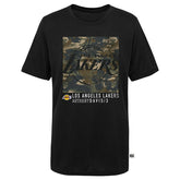 Los Angeles Lakers Anthony Davis Camo Logo NBA T-Shirt Black - Taass outlet