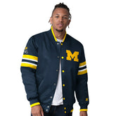 Michigan Wolverines Starter Scout Varsity NCAA Jacket Navy - Taass Online