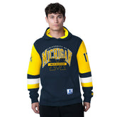 Michigan Wolverines Starter End Zone NCAA Hoodie Navy - Taass sale