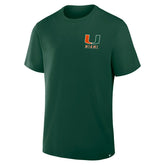 Miami Hurricanes Defender Cotton NCAA T-Shirt Green - Taass outlet
