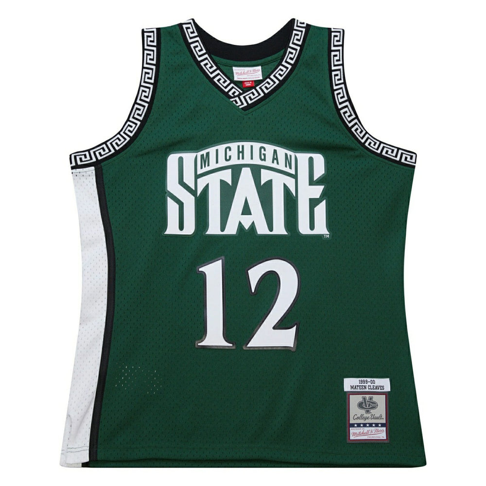 Mateen Cleaves #12 Michigan State Spartans 1999-00 Mitchell & Ness Swingman NCAA Jersey Green - Taass Online
