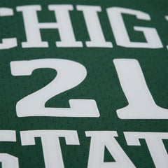 Steve Smith #21 Michigan State Spartans 1990-91 Mitchell & Ness Swingman NCAA Jersey Green - Taass outlet