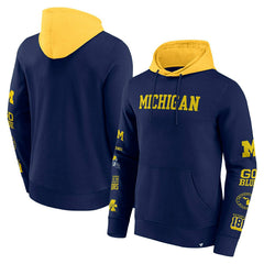 Michigan Wolverines Colorblock Badge NCAA Hoodie - Taass on sale