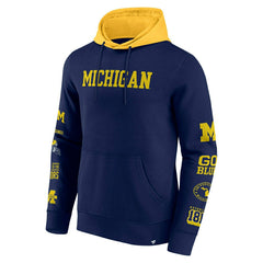 Michigan Wolverines Colorblock Badge NCAA Hoodie - Taass on sale
