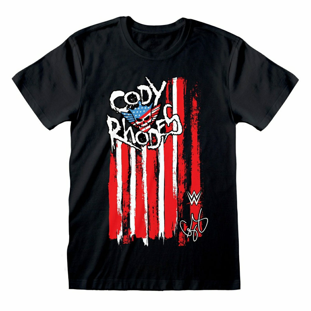 Cody Rhodes Flag WWE T-Shirt Black - Taass discount
