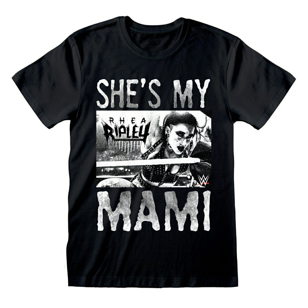 Rhea Ripley She's My Mami WWE T-Shirt Black - Taass on sale