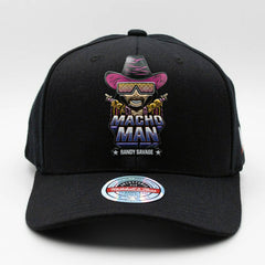 Throwback Macho Man Randy Savage Classic Red Snapback WWE Cap Black - Taass Online