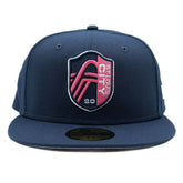 St. Louis City SC Team Logo New Era 59FIFTY Fitted MLS Cap Navy - Taass Online