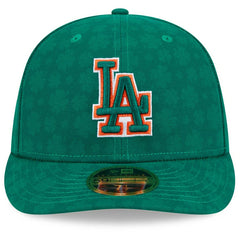 Los Angeles Dodgers 2025 St. Patrick's Day MLB Authentic Low Profile 59FIFTY Cap Grün - Taass on sale