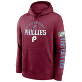 Philadelphia Phillies Nike Club Cooperstown Splitter MLB Hoodie Maroon - Taass US