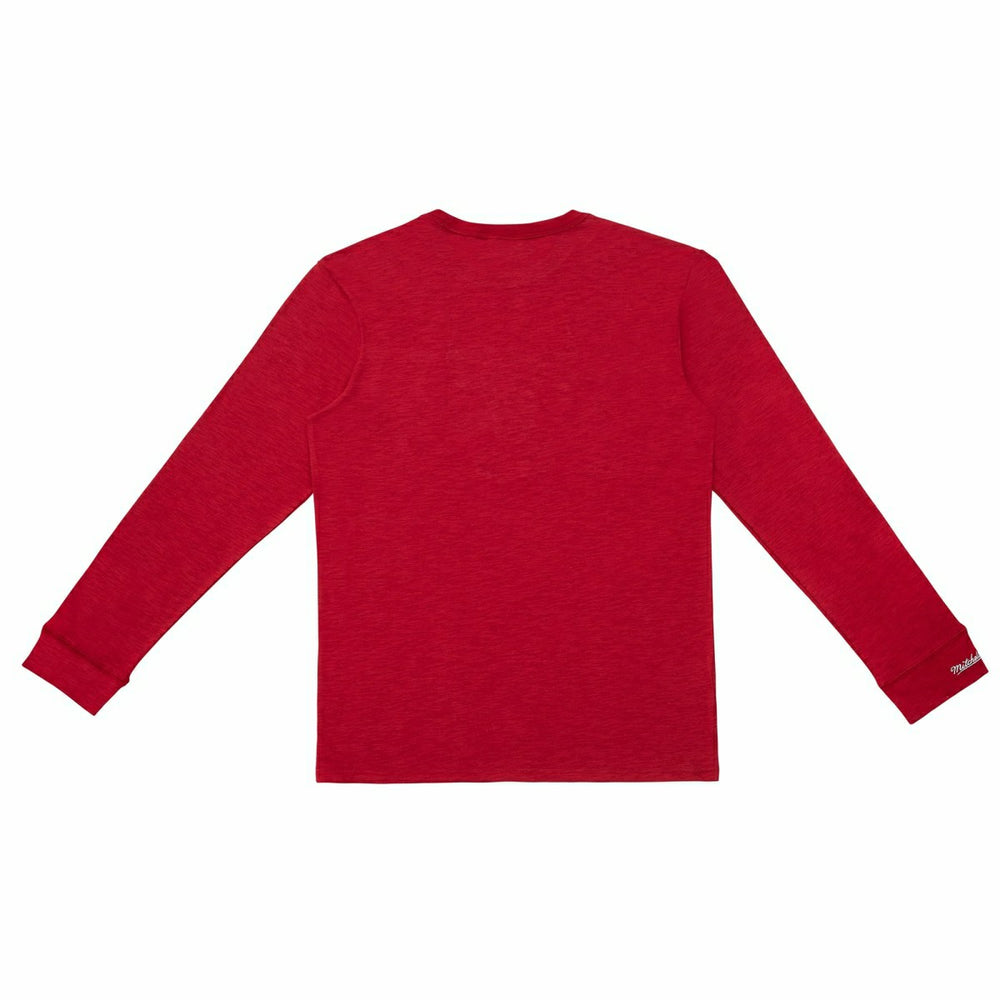 Chicago Bulls Mitchell & Ness Legendary Slub NBA Long Sleeve Shirt Red - Taass on sale