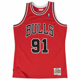 Dennis Rodman #91 Chicago Bulls 1997-98 Mitchell & Ness Swingman NBA Jersey Red - Taass US