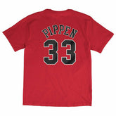 Scottie Pippen #33 Chicago Bulls Name & Number NBA Tee Red - Taass Online