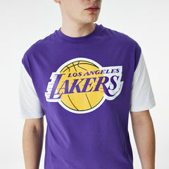 Los Angeles Lakers Color Insert New Era Oversized NBA T-Shirt - Taass US