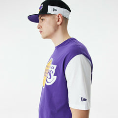 Los Angeles Lakers Color Insert New Era Oversized NBA T-Shirt - Taass US