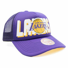 Los Angeles Lakers NBA Billboard Mitchell & Ness Trucker Cap - Taass on sale