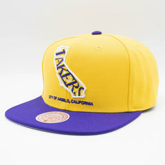 Los Angeles Lakers California Insider Mitchell & Ness Snapback NBA Cap - Taass Online