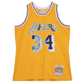 Shaq O'Neal #34 Los Angeles Lakers 75th Anniversary Mitchell & Ness Swingman NBA Jersey Yellow - Taass sale