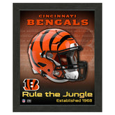 Cincinnati Bengals NFL Team Helmet Framed Photo - Taass outlet