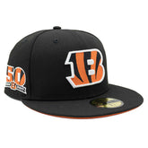 Cincinnati Bengals "B" 50th Anniversary New Era 59FIFTY Fitted NFL Cap Black - Taass sale