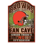 Cleveland Browns WinCraft NFL Fan Cave Wood Sign - Taass Online