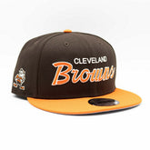 Cleveland Browns 2-Tone Throwback Script New Era 9FIFTY NFL Snapback Cap - Taass US