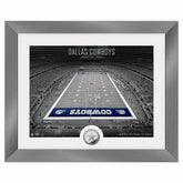 Dallas Cowboys Art Deco Stadium Silver Coin Framed NFL Photo - Taass US