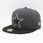 Dallas Cowboys 2-Tone New Era 59FIFTY Fitted NFL Cap Graphite/Black - Taass for sale