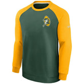 Green Bay Packers Raglan NFL Throwback Nike Crewneck Pullover - Taass outlet
